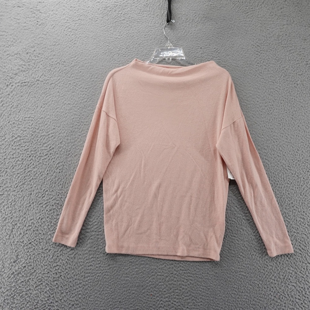 Renee C. Womens Blush Pink Boatneck Long Sleeve Relaxed Knit Top XS NEW
